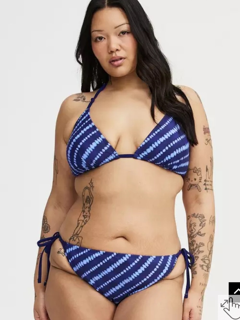 torrid Navy & Light Blue Tie-Dye String Bikini/ Like new